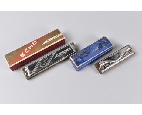 Two Vintage Boxed Hohner Echo Harmonicas 