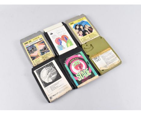 Six 8-track Stereo Tapes to Include The Moody Blues, Pink Floyd, Rolling Stones, Simon and Garfunkel, Status Quo and Sounds W