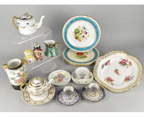 A Collection of Various Ceramics to Comprise Herend Cup and Saucer, Noritake, Limoges Coffee Cans and Saucers etc 