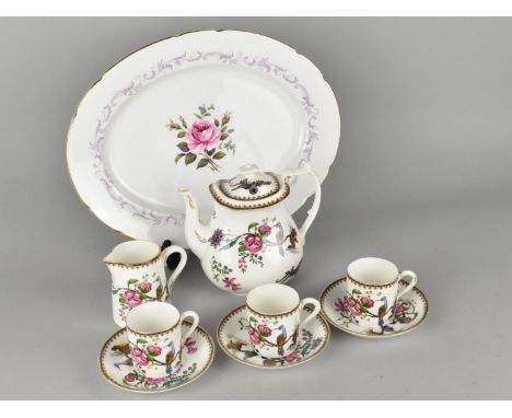 A Paragon Nine Piece Coffee Service to Comprise Coffee Pot, Three Coffee Cans, Three Saucers and a Milk Jug Decorated with Ex
