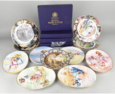 A Collection of Various Series Plates to Comprise Four Boxed Royal Worcester Edwardian Summer etc 