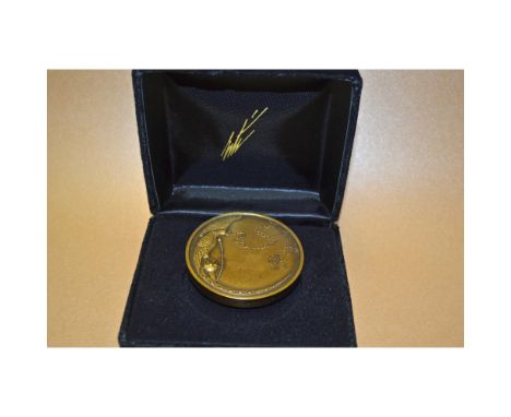 ErteÂ&nbsp;Two Sided Bronze Round Medallion entitled "Parrot." Solid Bronze, Double Sided Medallion featuring The Parrot on t