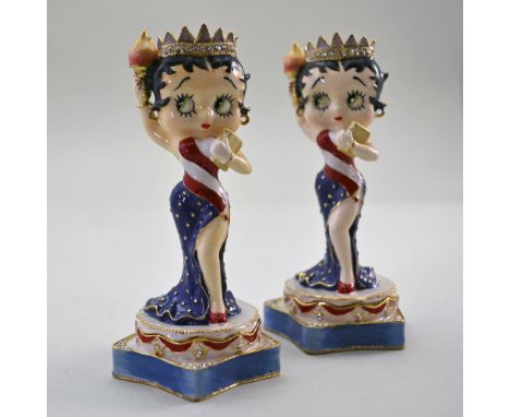 Betty Boop New York's "Miss Liberty" Figurine Trinket Box. Officially Authorized by King Features Syndicate, Inc. Fleischer S