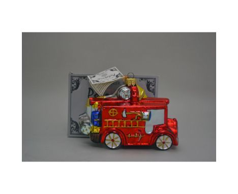 Kurt S. Adler Polonaise by Komozja The Fire Engine Christmas Ornament from the Polonaize Collection hand created and hand cra