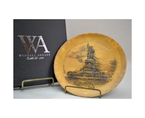 Featuring the Statue of Liberty, Commemorating the Centennial Celebration from 1886-1986. Hand made by Natale, Artist of Wend