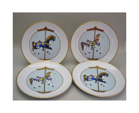 Glazed Porcelain Decorated, hand created by Artist Isabelle Joyce for Fairmount Fine China, featuring a Four Piece Collection