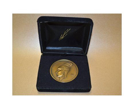 ErteÂ&nbsp;Two Sided Bronze Round Medallion entitled "1921." One of the Medallions of Solid Bronze in the Style Collection. T