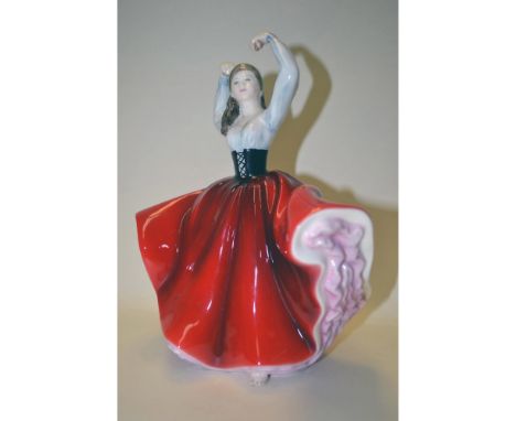 Hand Made, Hand Painted, Glazed Decorated, modelled by Peggy Davies for Royal Doulton. Featuring Karen, a Lovely Lady Figurin