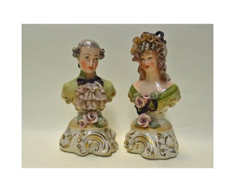 Bisque Glazed Porcelain, hand created, hand painted by Bolesaw Cybis. Early and Rare featuring a Gentleman and Lady Figurine 