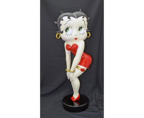 Betty Boop "Red Hot" Premier 24"High Figurine, featuring Betty Boop dressed in her Red Hot Dress, with Gold Bangles, Gold Ear