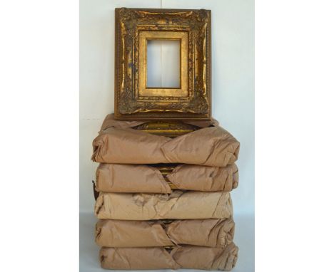 A Collection of Six (6) Gold Classic Ornate Picture Frames. Overall Dimensions: 12.75 x 15". Image: 5" x 7" Issued: 2005Dimen