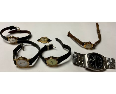 A gentleman's Seiko stainless steel Automatic day/date wristwatch; other ladies' watches, Rotary, Lorus, Timex, etc 