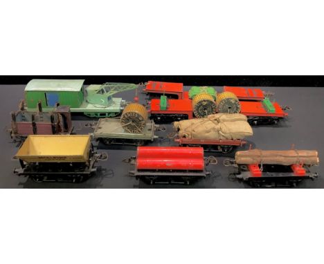 Toys &amp; Juvenalia - a collection of Hornby O Gauge tinplate rolling stock including a 'SIR ROBERT MCALPINE &amp; SONS' sid