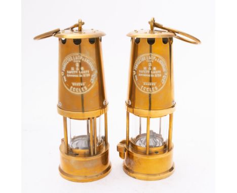 Two modern all brass Protector Lamps and Lighting Co Ltd, type 6 (2)




