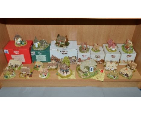 NINETEEN LILLIPUT LANE SCULPTURES FROM ENGLISH SOUTH EAST, 'Old Shop at Bignor' (deeds), 'Flower Sellers' (deeds), 'Honeypot 