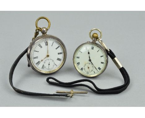 TWO SILVER POCKET WATCHES