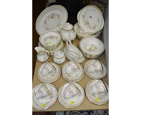 ROYAL DOULTON 'LISETTE' FROM THE ROMANCE COLLECTION, Tea/Dinnerwares H5082, to include teapot, milk, covered sugar, six cups,