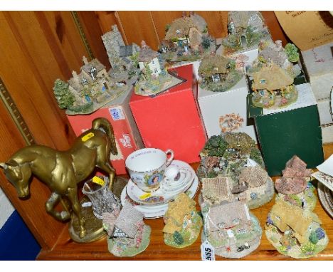 FOURTEEN VARIOUS LILLIPUT LANE SCULPTURES, 'Mrs Pinkerton's Post Office', Donkey Sanctuary', 'Goosey Goosey Gander', 'Flower 