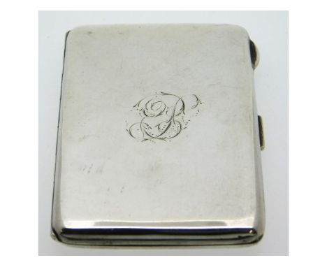 A 1910 Birmingham silver cigarette case by Henry Charles Freeman, 56.4g