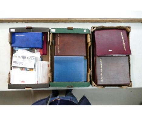 3 large trays of stamps &amp; albums - Includes 14 albums, loose album sheets, large quantity FDC First Day Covers &amp; pres