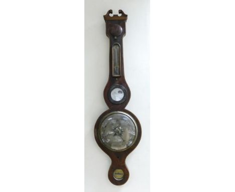 P. Bianchi of Lane End. A George III Inlaid Barometer and Thermometer. Approx. height: 98cm 
