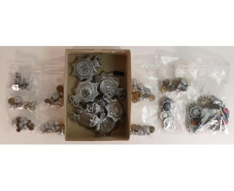 A collection of Vintage Police Badges &amp; Button sets 