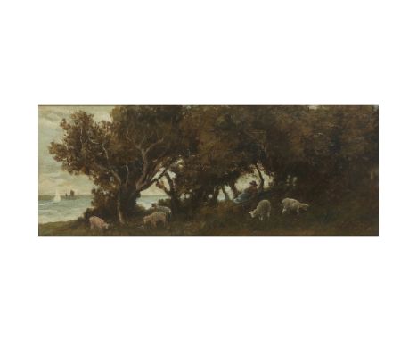 PHILIP R. MORRIS (BRITISH 1836-1902)NEAR FAIRLIGHT, HASTINGS Signed, oil on panel12.5cm x 32cm (5in x 12.5in)