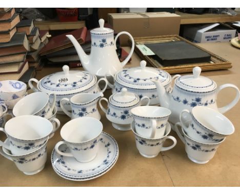 A Noritake tea service including tureens, tea pot, cups and saucers etc