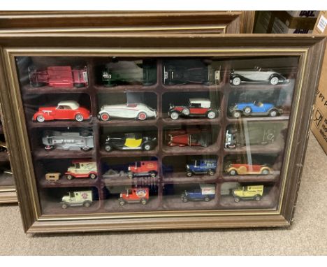 4 display cabinets and Matchbox car contents. (1 cabinet a/f).