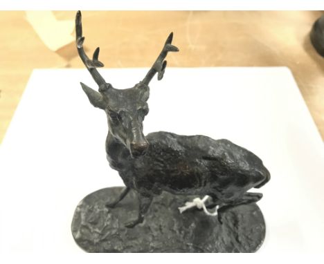 A Bronze Stag Figure. Signed P.J. Mene.French.
