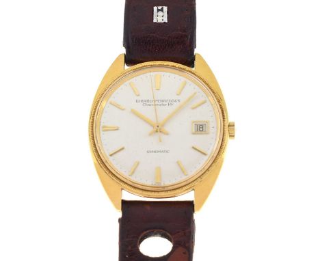Girard Perregaux - Gentleman's Chronometer Gyromatic 18ct gold cased wristwatch, having a silvered linen dial with applied gi