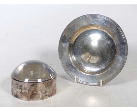 An Elizabeth II silver presentation dish, inscribed ' Jim Furlong 1999-2003, British Horseracing Board', Camelot Silverware L