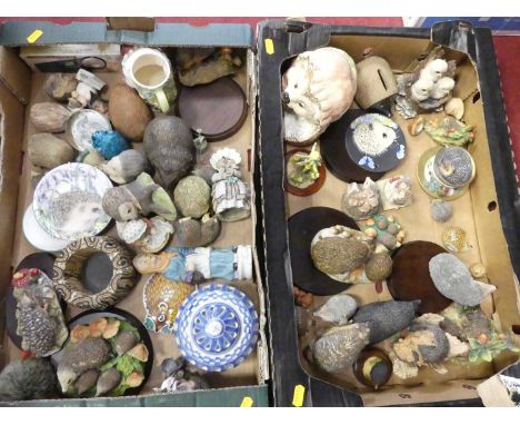 A collection of hedgehogs, to include Border Fine Arts, Poole Pottery and Teviotdale (2 boxes)