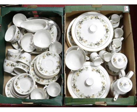 A collection of Royal Doulton Larchmont pattern tableware to include tureens, part tea &amp; coffee service, dinner service, 