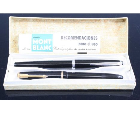 A Mont Blanc Monte Rosa fountain pen in box, together with a Parker Slimfold fountain pen with 14ct gold nib (2)