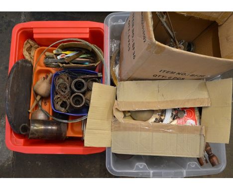 2 boxes of clock &amp; watch parts