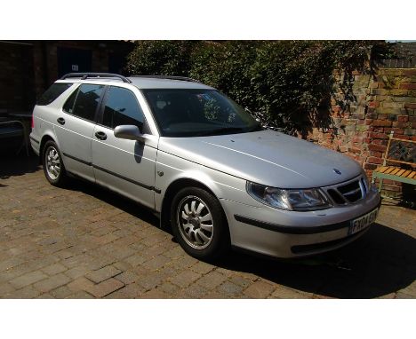 Saab 9-5 Euro 2.2 TiD&nbsp; diesel 2004 estate car in silver FX04 EXM 42767 miles, SORN commenced 5/3/18, MOT expired 17.5.18