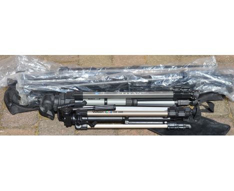 Pair of Gorilla speaker stands &amp; two camera tripods
