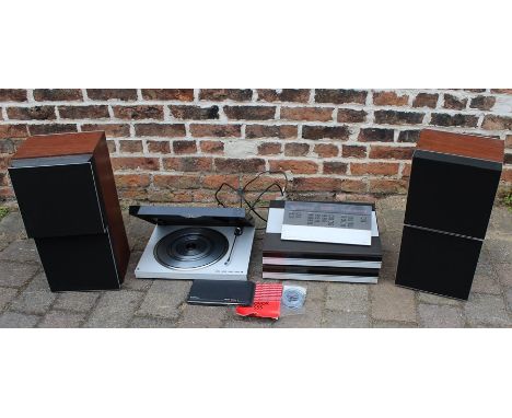 Bang &amp; Olufsen Beosystem including twin speakers, Beogram 5000 record player, Beomaster 5000, Beocord cassette deck &amp;
