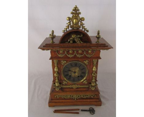 Lenzkirch mantel clock H 54 cm (requires restoration)
