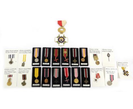 A Collection of Twenty One Miniature Medals, mainly Imperial German, including Hindenburg Crosses and War Medal 1870-1871; a 