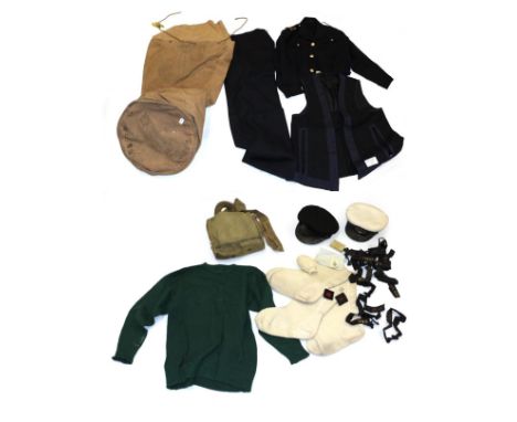 A George VI Part Naval Uniform, to Sub-Lieutenant R  G Hopkinson, including two peaked caps with raised bullion thread badges