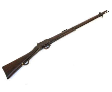 A Victorian Enfield Martini Henry MKIV 1 Under-lever Rifle, .577 calibre, dated 1888, the 83cm barrel with hinged ladder rear