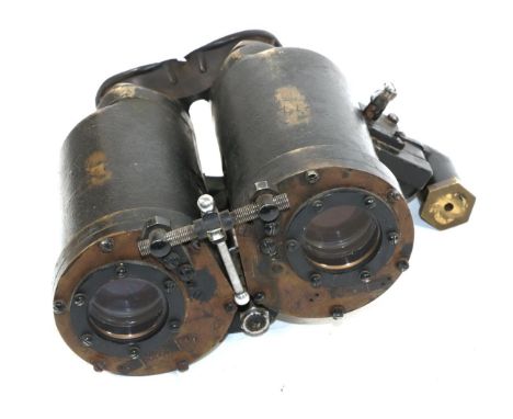 A Rare Pair of Second World War US Submarine Mk.91 ''Torpedo Forward Control Binoculars'' by Bausch &amp; Lomb, in black enam