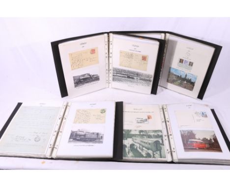 Transportation Interest, four albums of locomotive, aeroplanes, boats interest postcards, first day covers and other ephemera