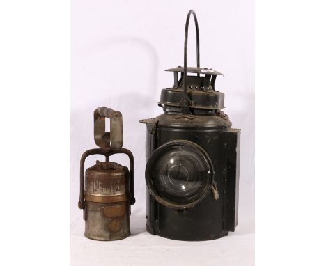 LNER oil lamp made by the Premier Lamp and Engineering Company Limited of Leeds and a Lamp Mec & Rly Supplies Ltd The Adlake 