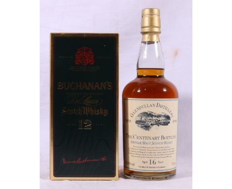 GLENDULLAN 16 year old Speyside single malt scotch whisky Centenary bottling 1898-1998 bottle number 823 70cl, 62.2%vol and a