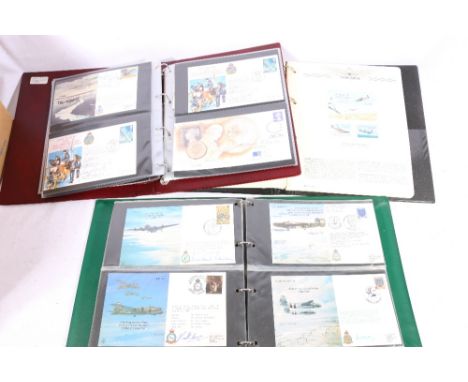 Stamps to include an album of RAF signed first day covers including numismatic covers, 75 th Anniversary of the RAF stamp col