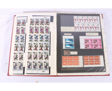 An album of error stamps to include phosper band shift, inverted watermarks, missing phospher bands, Crew station 1d red, 196
