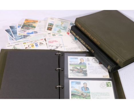 Over one hundred and fifty (150) signed First Day Covers in three albums, around four hundred (400) RAF first day covers issu